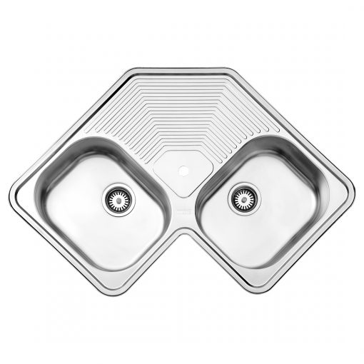 سینک ظرفشویی توکار استیل البرز  مدل 540/83 گوشه